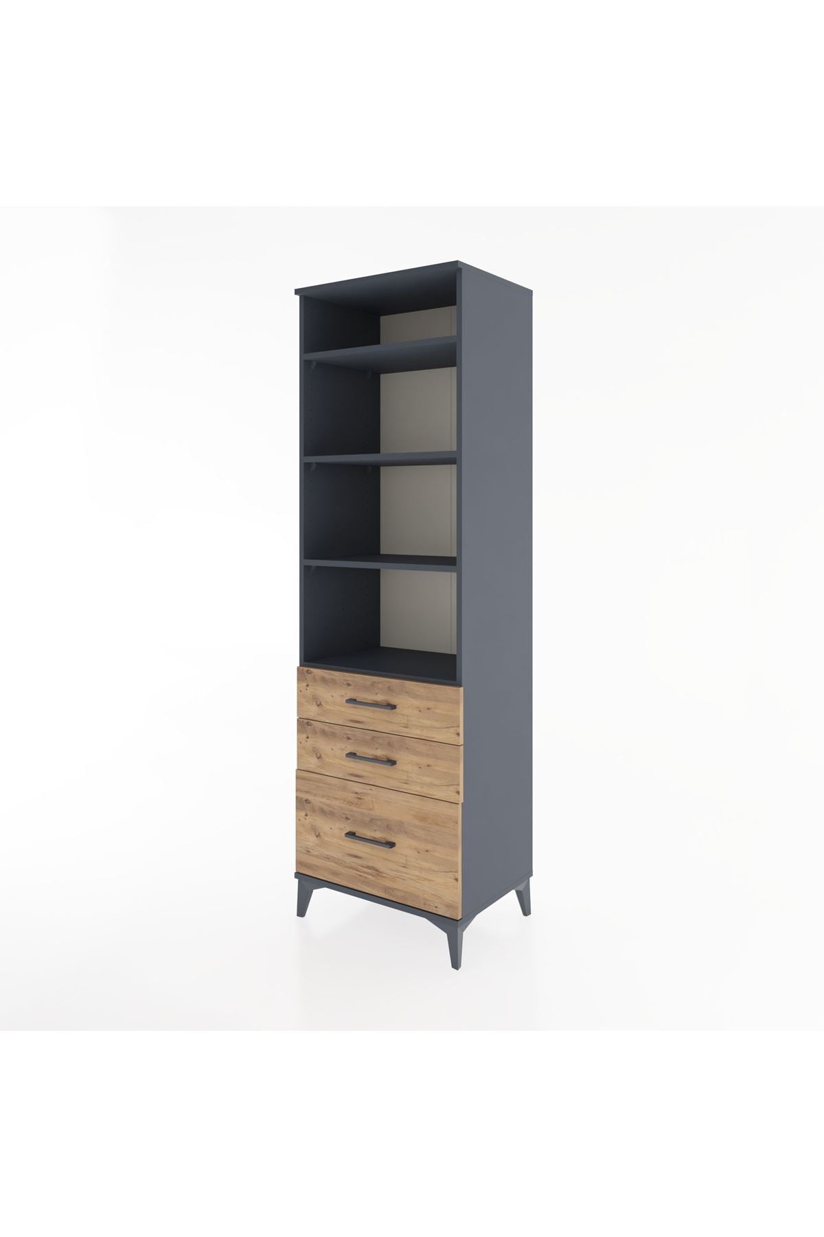 Hyperion Dolap 4 Raflı 3 Çekmeceli 60x44x195 - S59M036V6B