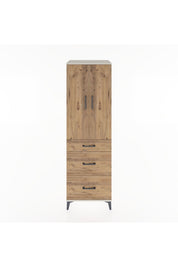 Hyperion Dolap Tek Raflı 3 Çekmeceli Tek Askılı 60x44x195 - S59M037V3B