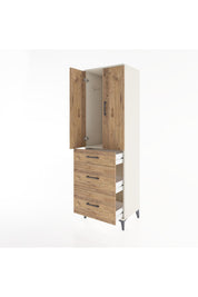 Hyperion Dolap Tek Raflı 3 Çekmeceli Tek Askılı 60x44x195 - S59M037V3B