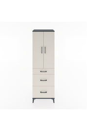 Hyperion Dolap Tek Raflı 3 Çekmeceli Tek Askılı 60x44x195 - S59M037V4B