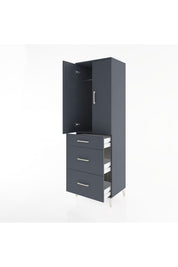 Hyperion Dolap Tek Raflı 3 Çekmeceli Tek Askılı 60x44x195 - S59M037V5B