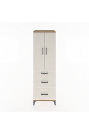 Hyperion Dolap Tek Raflı 3 Çekmeceli Tek Askılı 60x44x195 - S59M037V7B