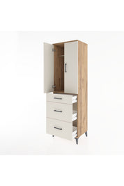 Hyperion Dolap Tek Raflı 3 Çekmeceli Tek Askılı 60x44x195 - S59M037V7B