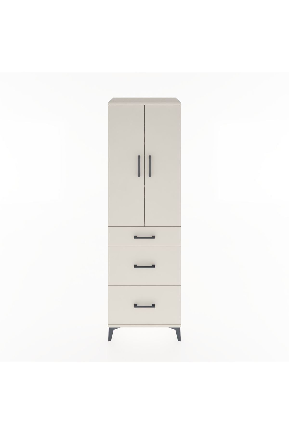 Hyperion Dolap 3 Raflı 3 Çekmeceli 2 Kapaklı 60x44x195 - S59M038V1B