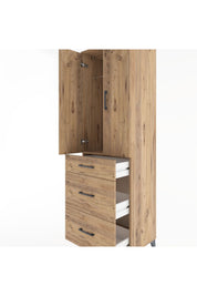 Hyperion Dolap Tek Raflı 3 Çekmeceli Tek Askılı 60x44x195 - S59M037V9B