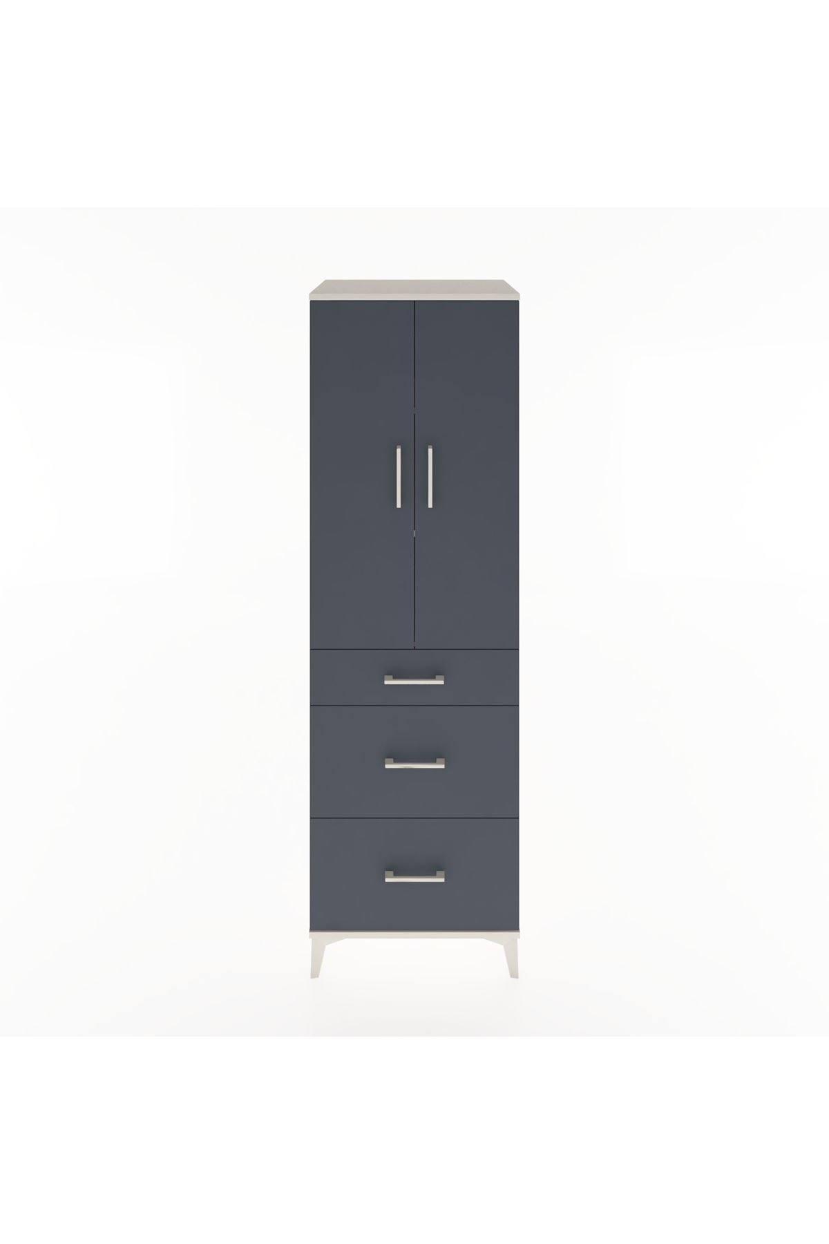 Hyperion Dolap 3 Raflı 3 Çekmeceli 2 Kapaklı 60x44x195 - S59M038V2B