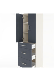 Hyperion Dolap 3 Raflı 3 Çekmeceli 2 Kapaklı 60x44x195 - S59M038V2B