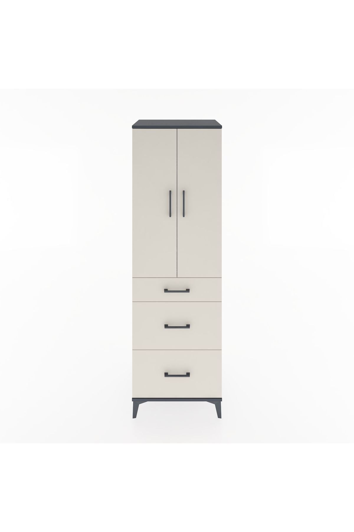Hyperion Dolap 3 Raflı 3 Çekmeceli 2 Kapaklı 60x44x195 - S59M038V4B