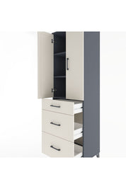 Hyperion Dolap 3 Raflı 3 Çekmeceli 2 Kapaklı 60x44x195 - S59M038V4B