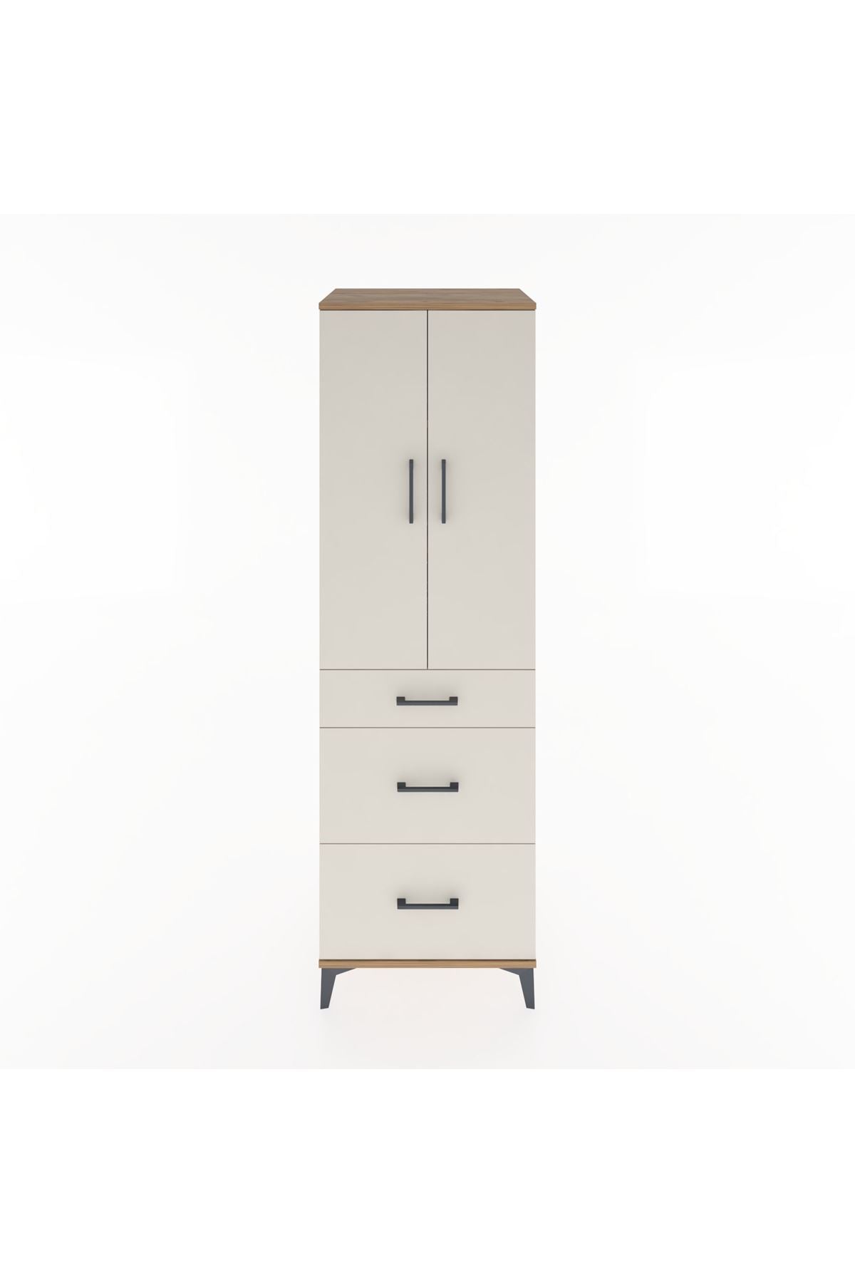 Hyperion Dolap 3 Raflı 3 Çekmeceli 2 Kapaklı 60x44x195 - S59M038V7B
