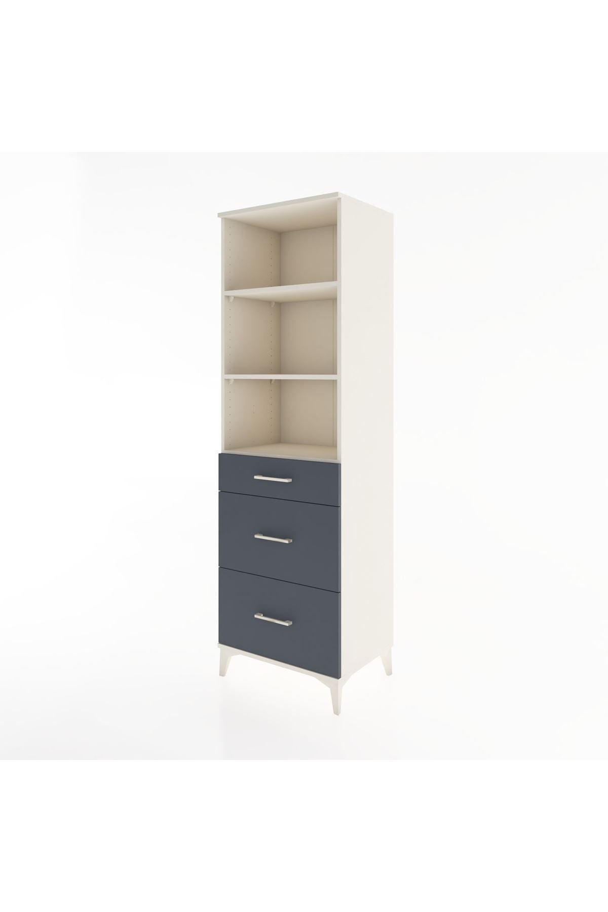 Hyperion Dolap 3 Raflı 3 Çekmeceli 60x44x195 - S59M039V2B