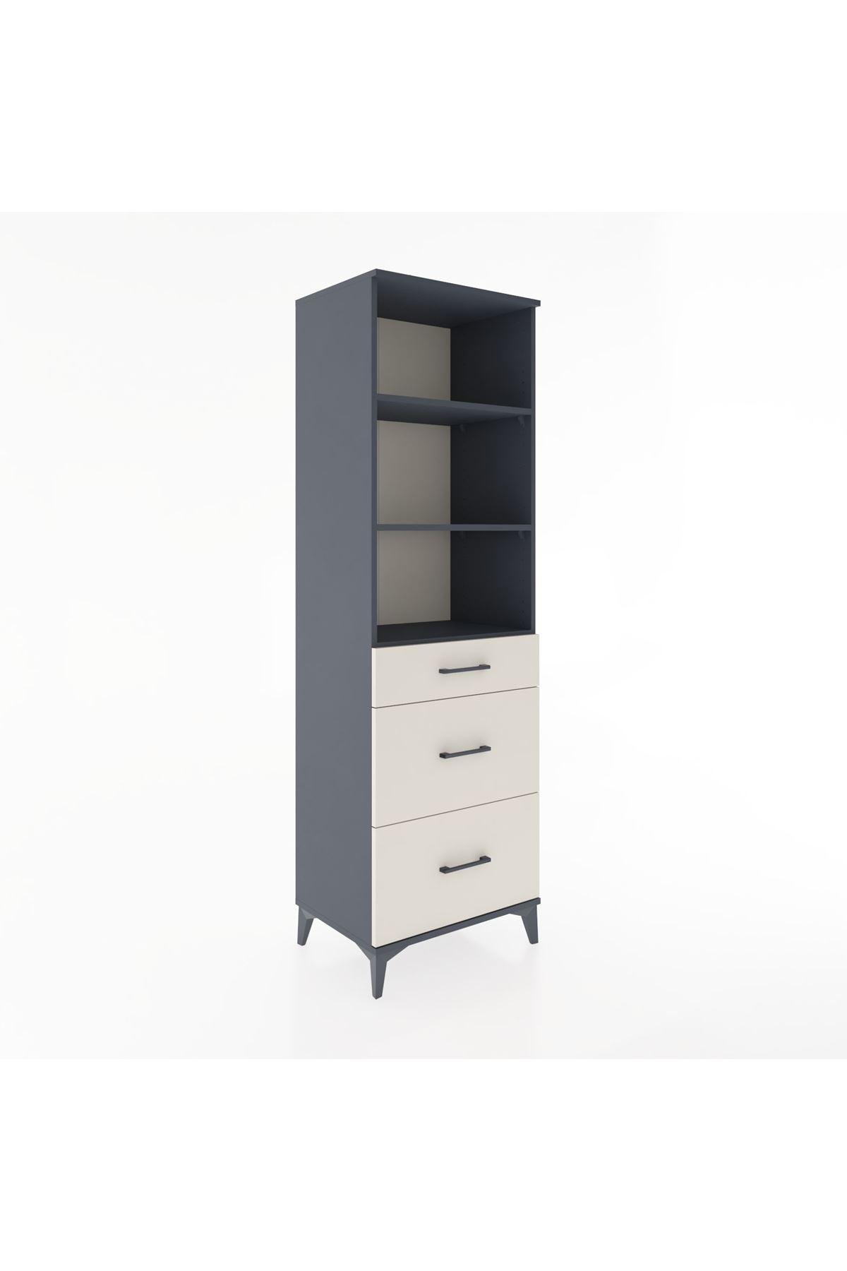 Hyperion Dolap 3 Raflı 3 Çekmeceli 60x44x195 - S59M039V4B