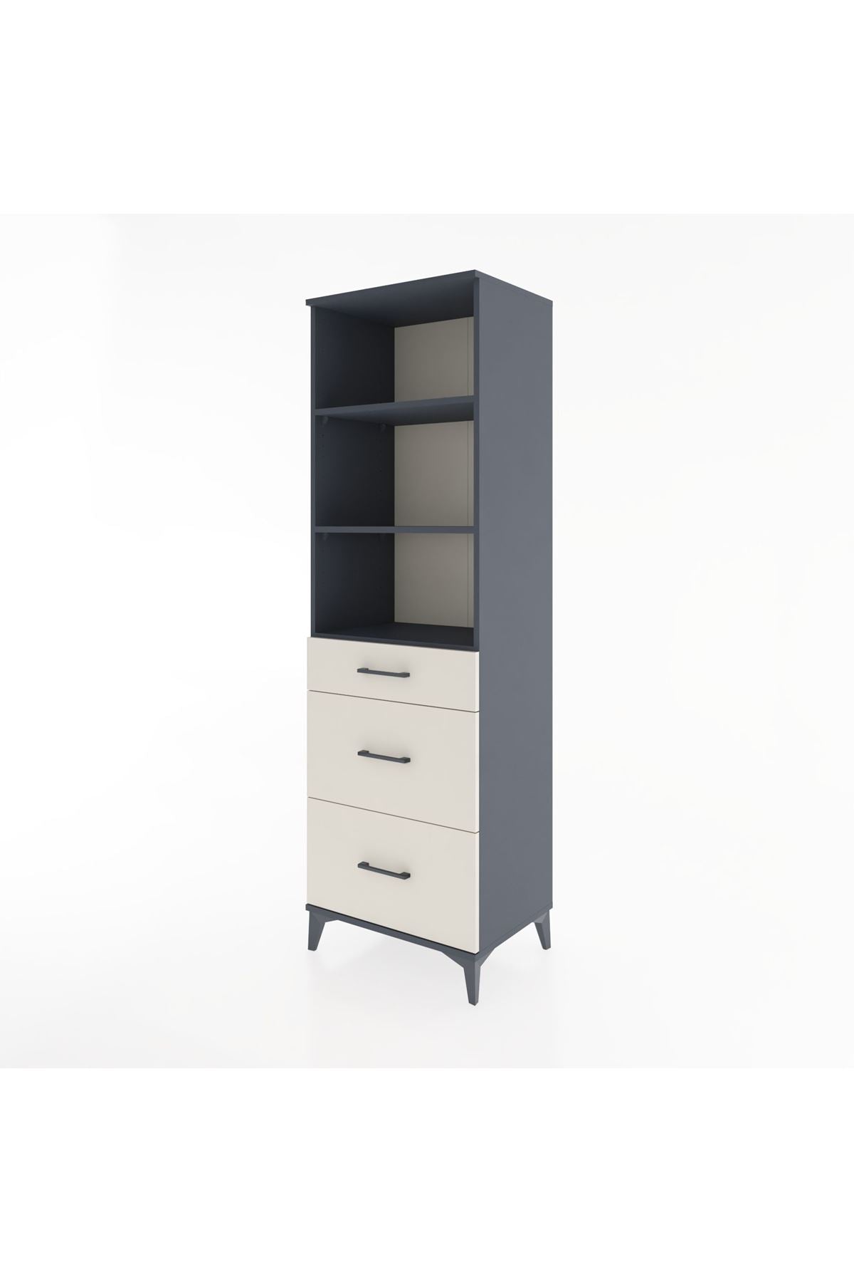 Hyperion Dolap 3 Raflı 3 Çekmeceli 60x44x195 - S59M039V4B