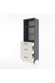 Hyperion Dolap 3 Raflı 3 Çekmeceli 60x44x195 - S59M039V4B
