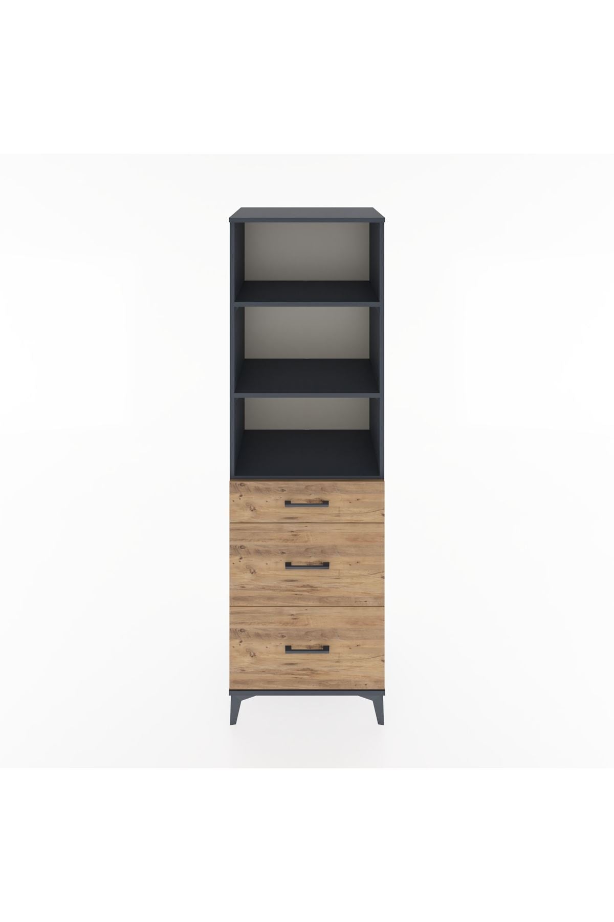 Hyperion Dolap 3 Raflı 3 Çekmeceli 60x44x195 - S59M039V6B