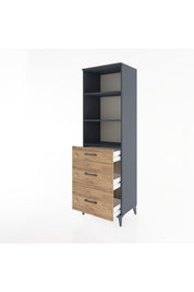Hyperion Dolap 3 Raflı 3 Çekmeceli 60x44x195 - S59M039V6B