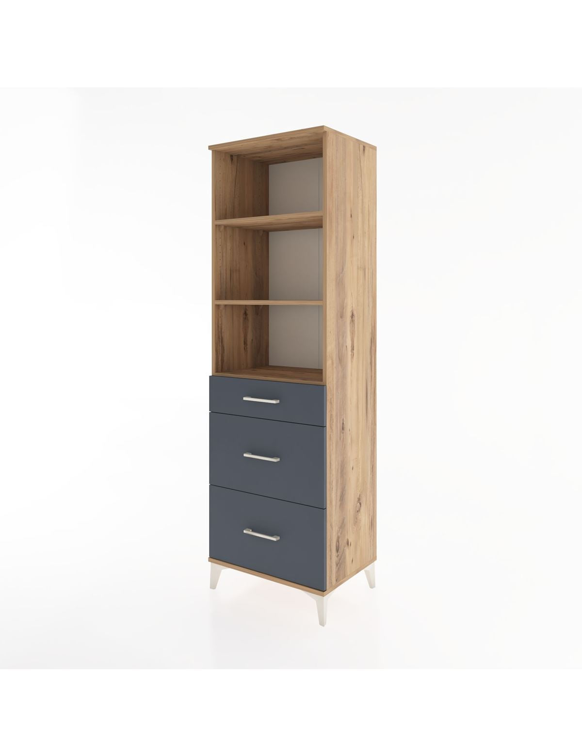 Hyperion Dolap 3 Raflı 3 Çekmeceli 60x44x195 - S59M039V8B