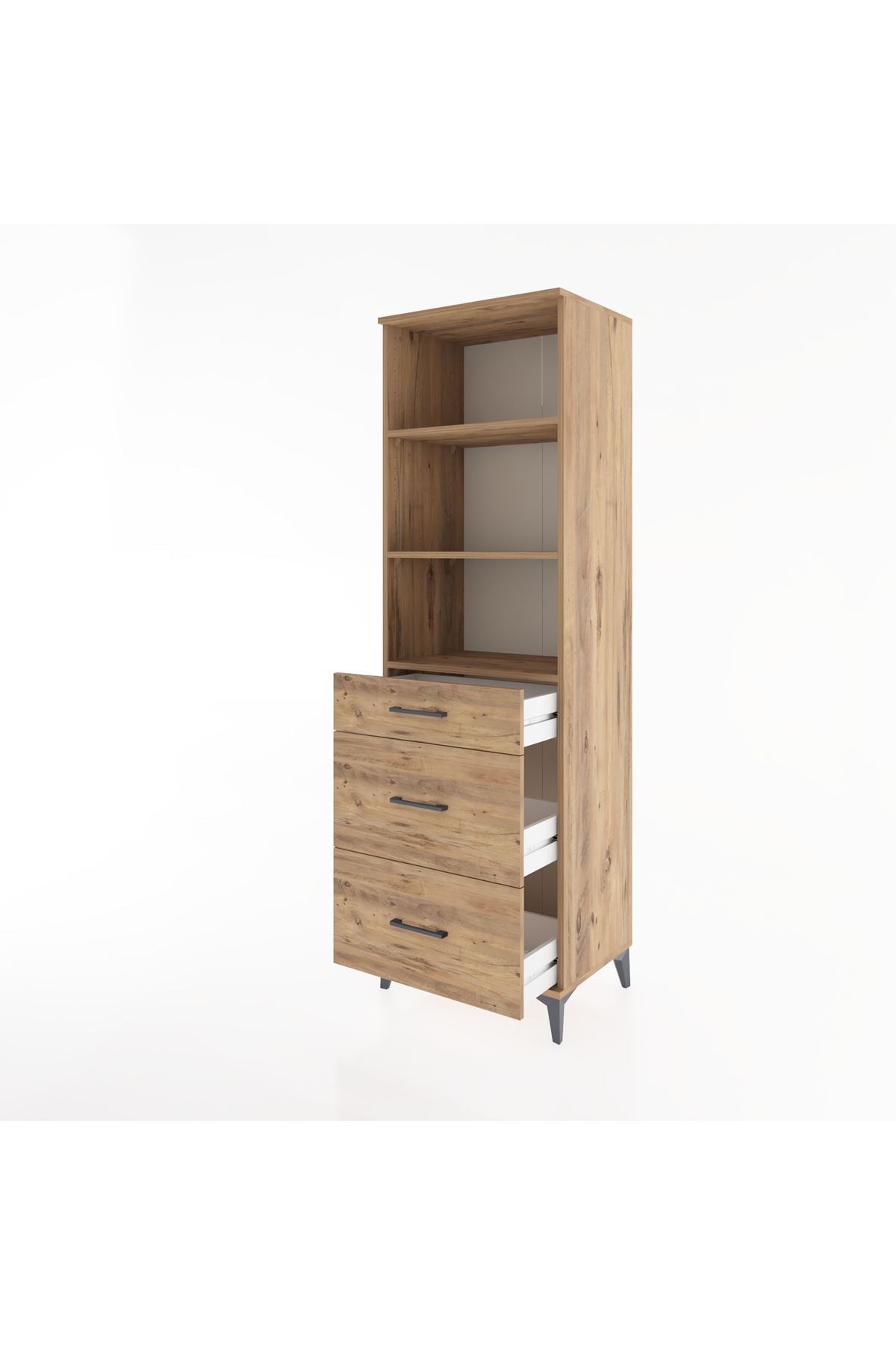Hyperion Dolap 3 Raflı 3 Çekmeceli 60x44x195 - S59M039V9B