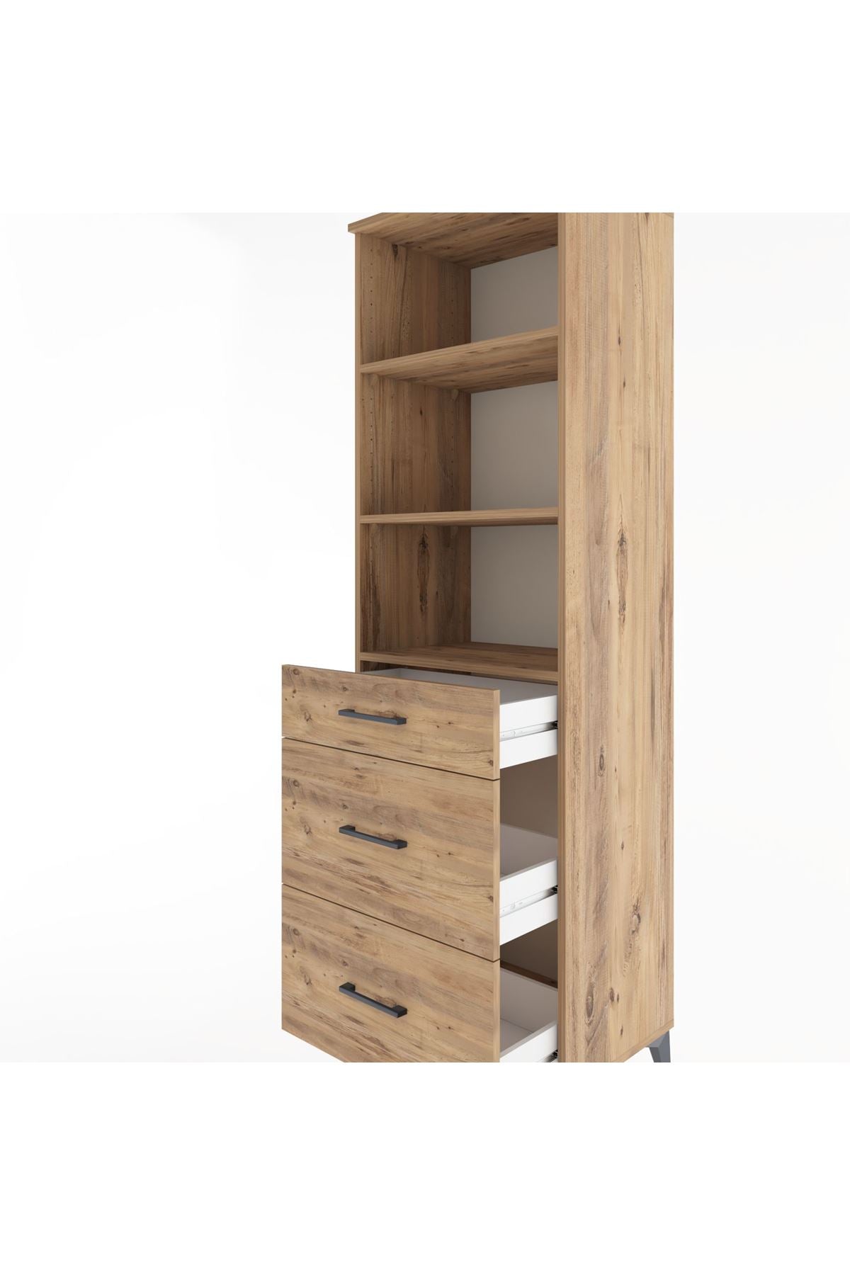 Hyperion Dolap 3 Raflı 3 Çekmeceli 60x44x195 - S59M039V9B