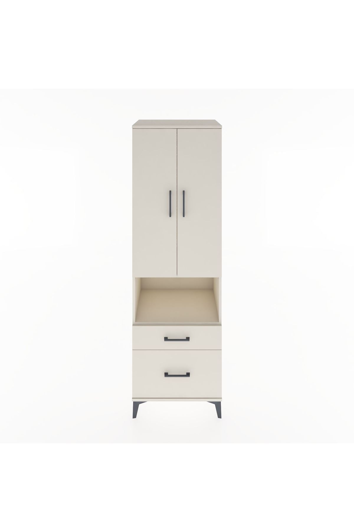 Hyperion Dolap 2 Raflı 2 Çekmeceli Tek Askılı 60x44x195 - S59M040V1B