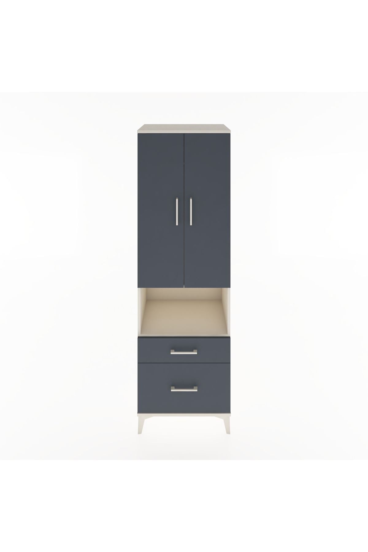 Hyperion Dolap 2 Raflı 2 Çekmeceli Tek Askılı 60x44x195 - S59M040V2B