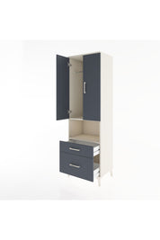 Hyperion Dolap 2 Raflı 2 Çekmeceli Tek Askılı 60x44x195 - S59M040V2B