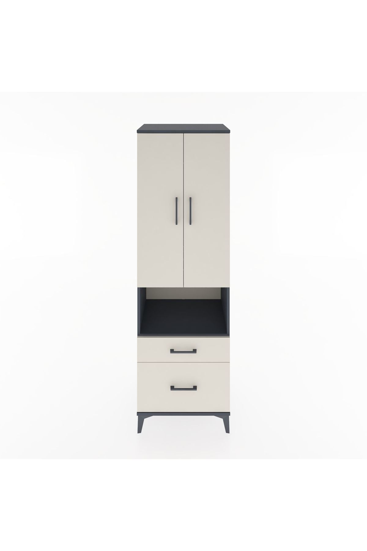 Hyperion Dolap 2 Raflı 2 Çekmeceli Tek Askılı 60x44x195 - S59M040V4B