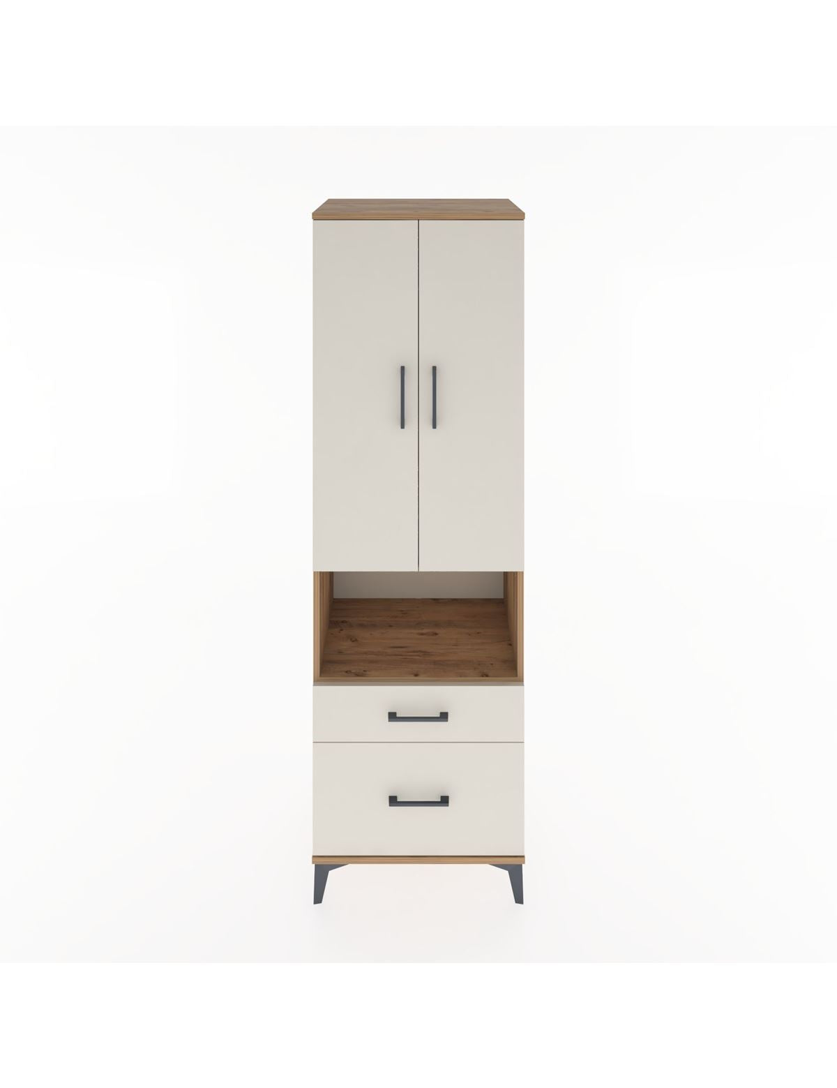 Hyperion Dolap 2 Raflı 2 Çekmeceli Tek Askılı 60x44x195 - S59M040V7B