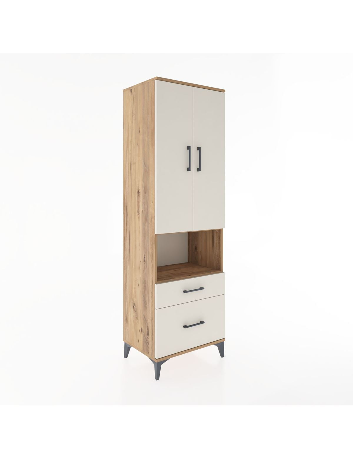Hyperion Dolap 2 Raflı 2 Çekmeceli Tek Askılı 60x44x195 - S59M040V7B