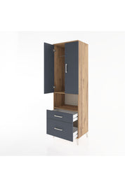 Hyperion Dolap 2 Raflı 2 Çekmeceli Tek Askılı 60x44x195 - S59M040V8B