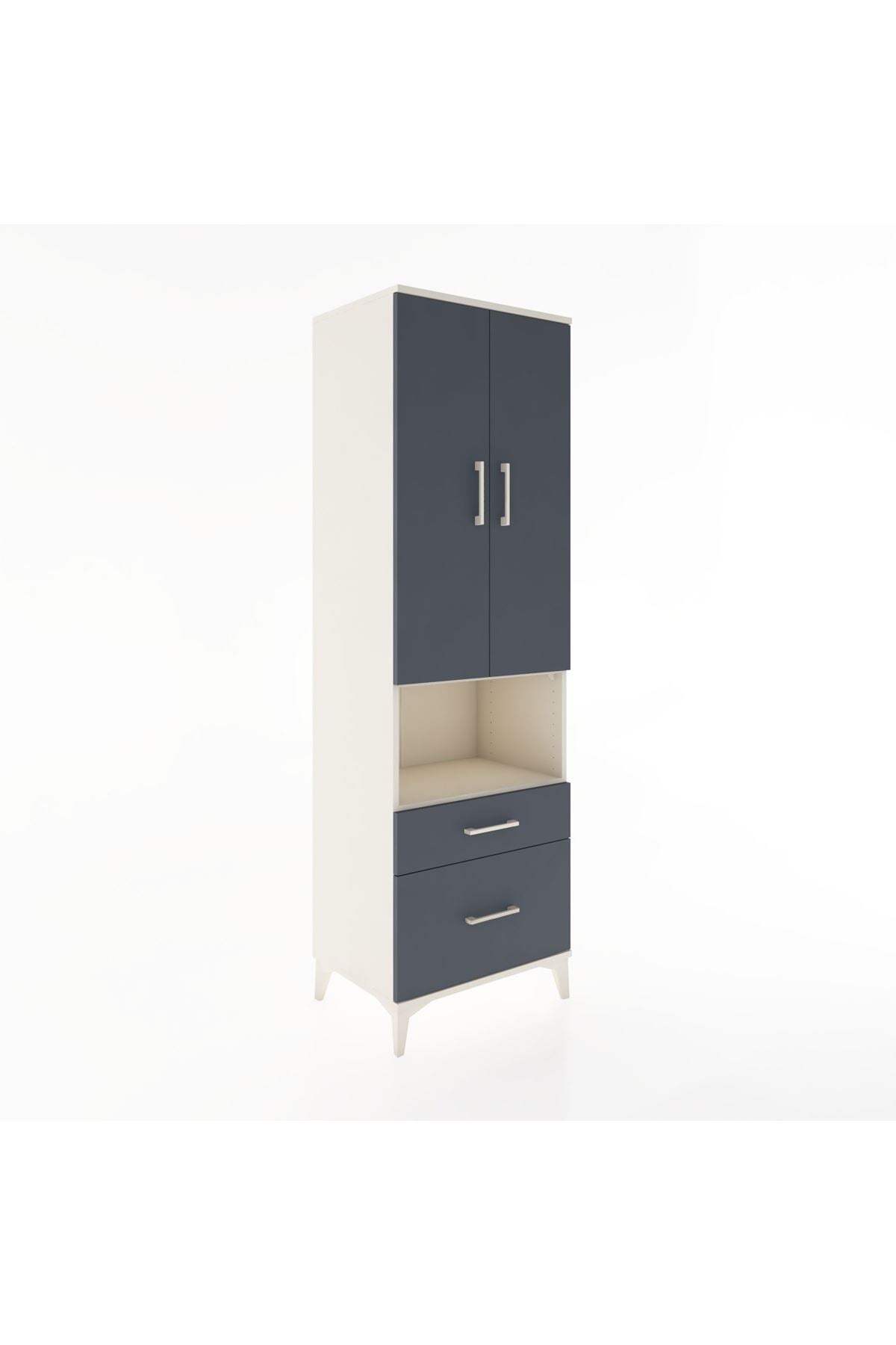 Hyperion Dolap 4 Raflı 2 Çekmeceli 2 Kapaklı 60x44x195 - S59M041V2B