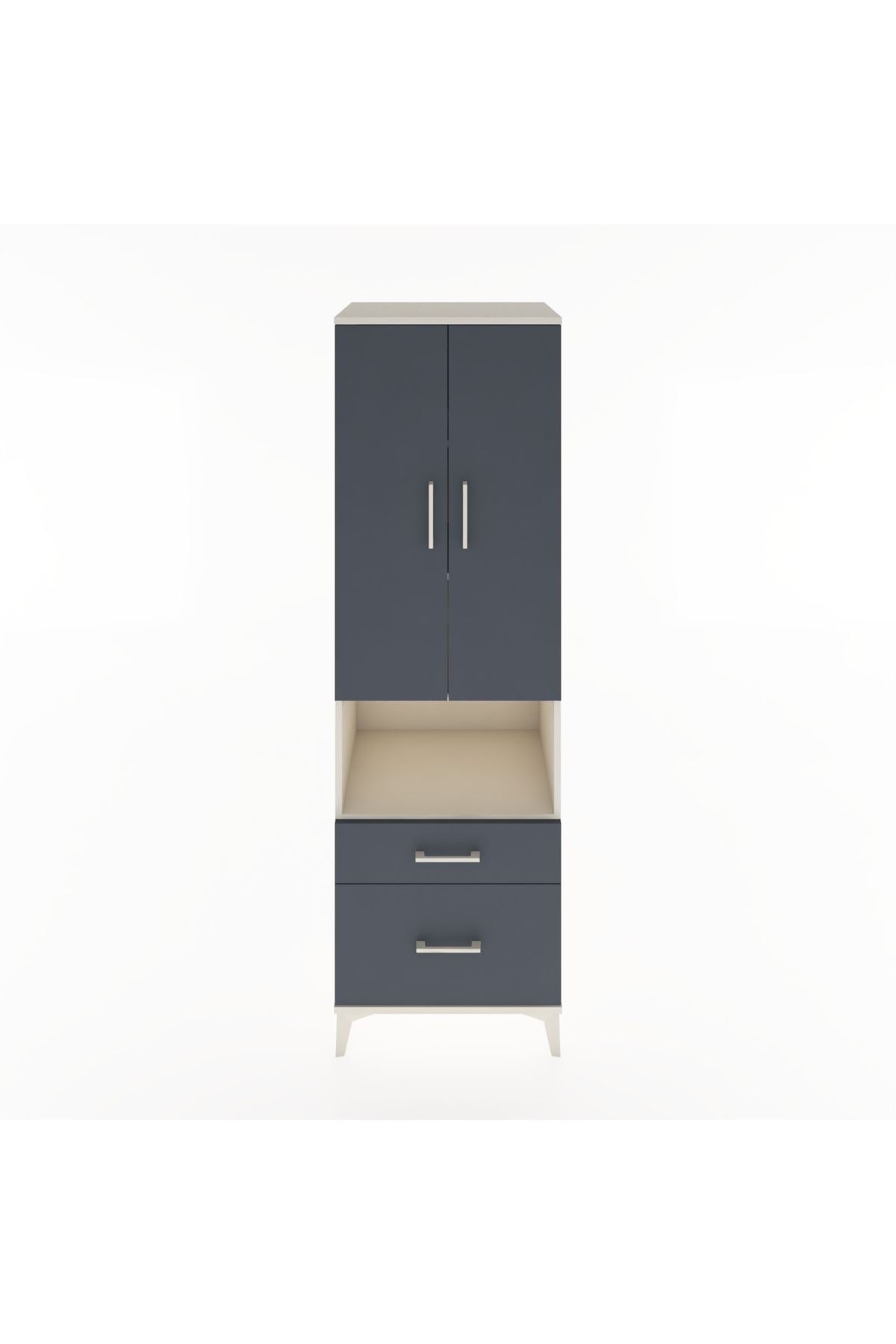 Hyperion Dolap 4 Raflı 2 Çekmeceli 2 Kapaklı 60x44x195 - S59M041V2B