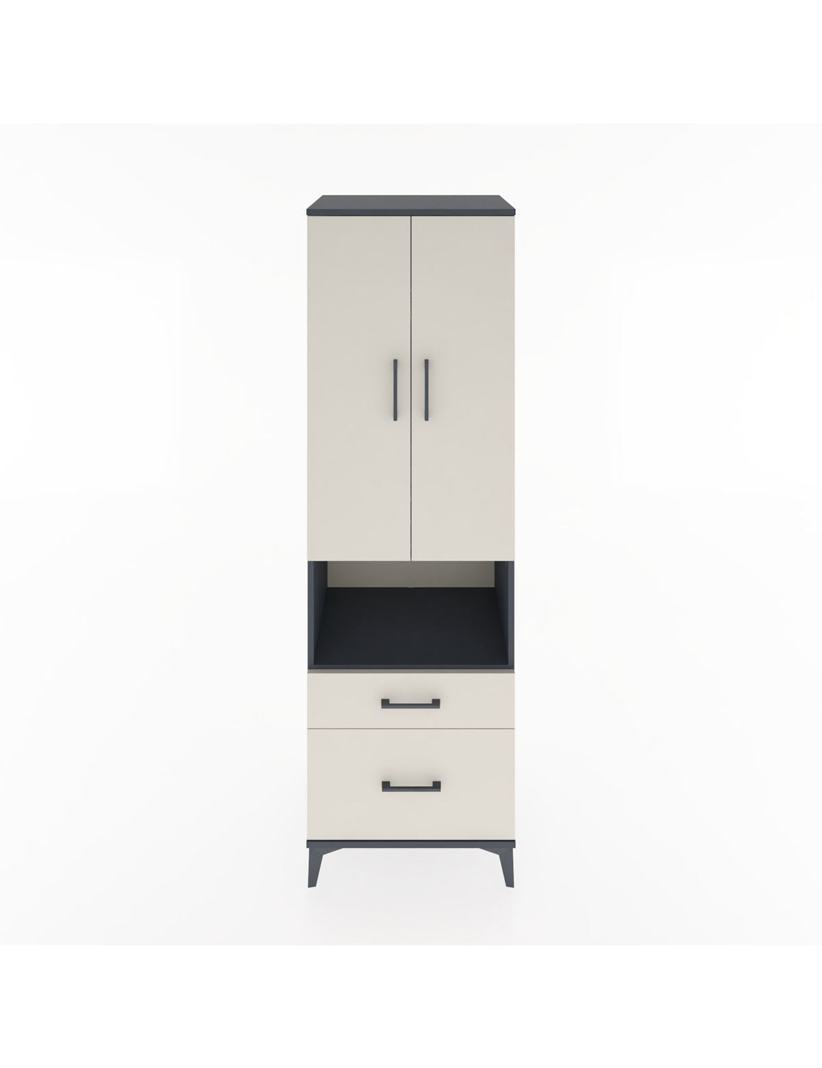Hyperion Dolap 4 Raflı 2 Çekmeceli 2 Kapaklı 60x44x195 - S59M041V4B