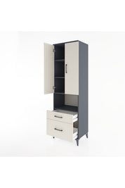 Hyperion Dolap 4 Raflı 2 Çekmeceli 2 Kapaklı 60x44x195 - S59M041V4B