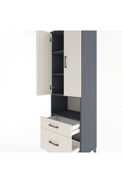 Hyperion Dolap 4 Raflı 2 Çekmeceli 2 Kapaklı 60x44x195 - S59M041V4B