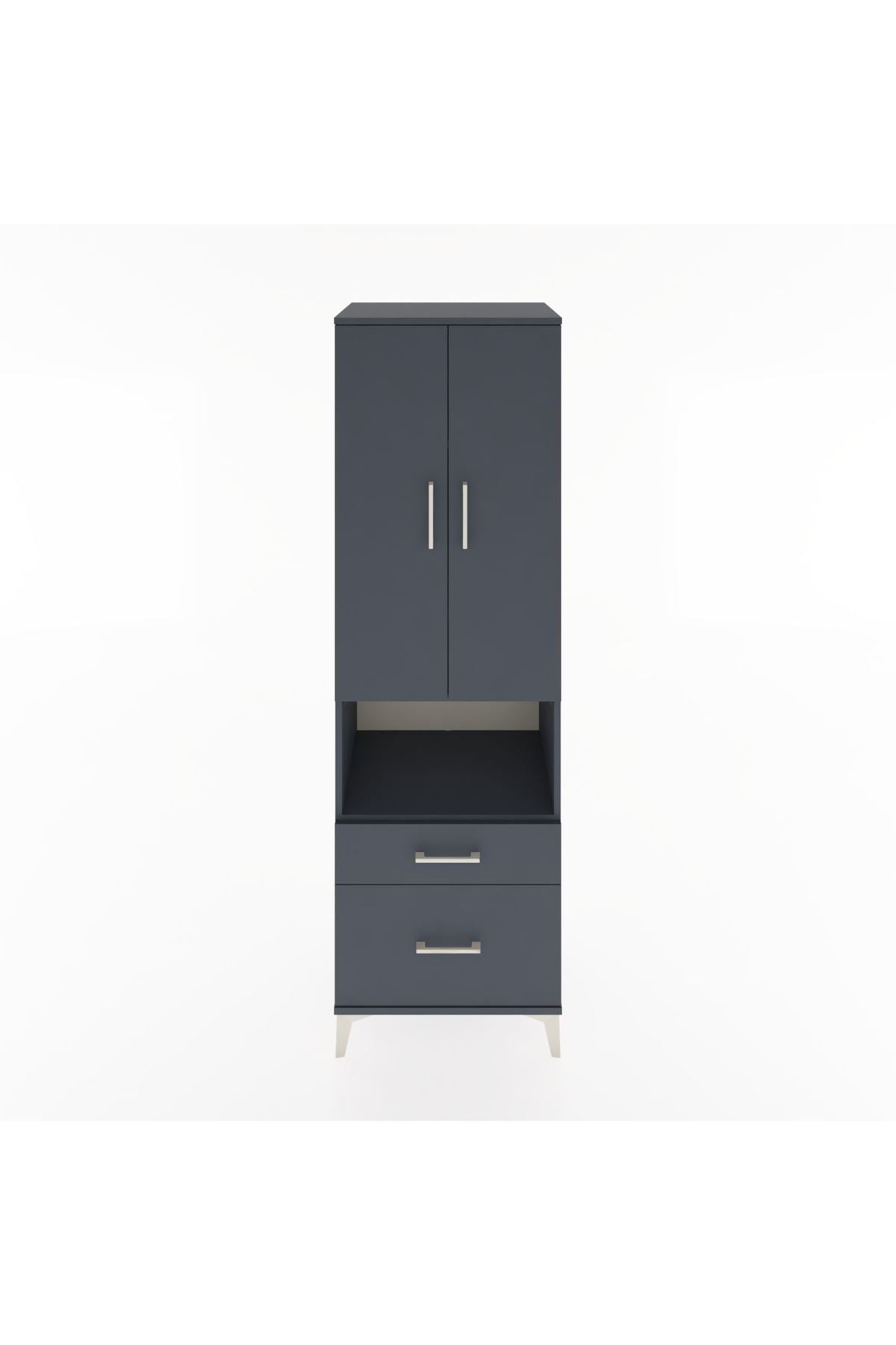 Hyperion Dolap 4 Raflı 2 Çekmeceli 2 Kapaklı 60x44x195 - S59M041V5B