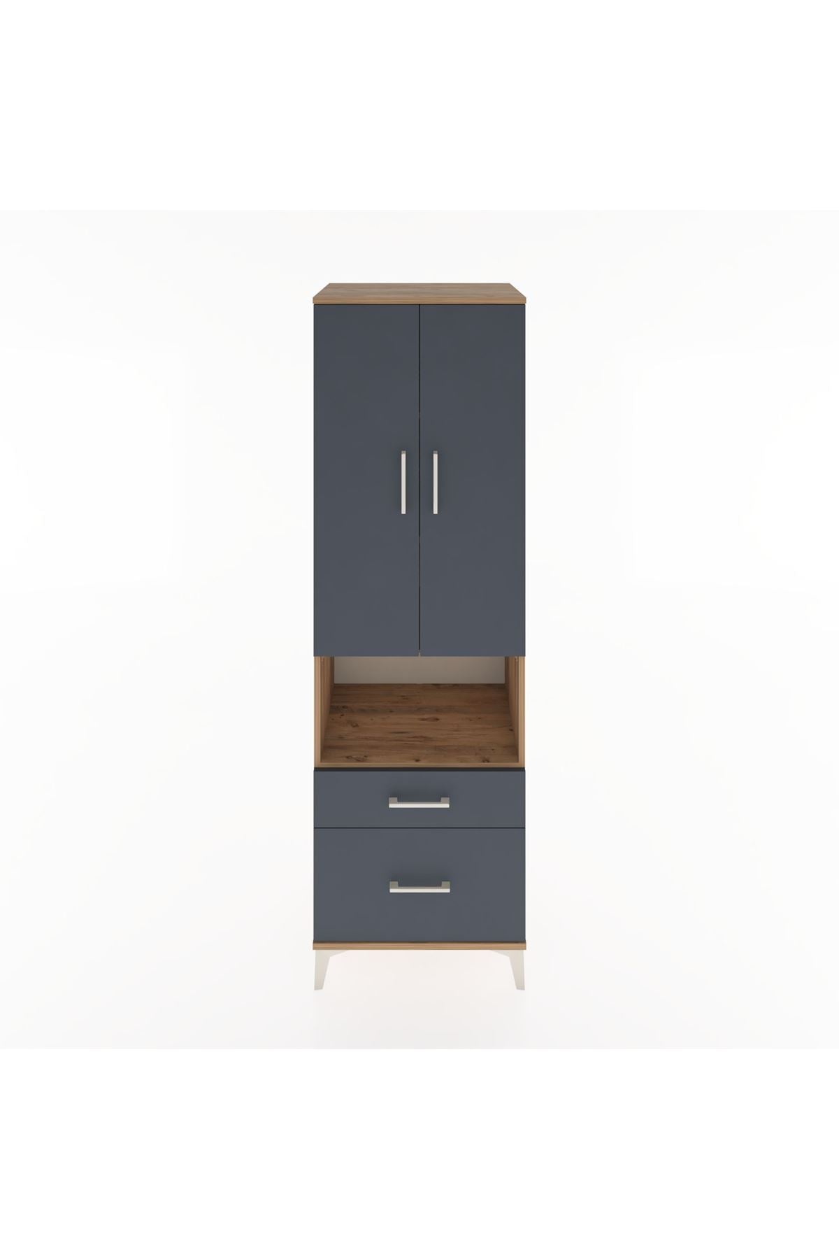 Hyperion Dolap 4 Raflı 2 Çekmeceli 2 Kapaklı 60x44x195 - S59M041V8B