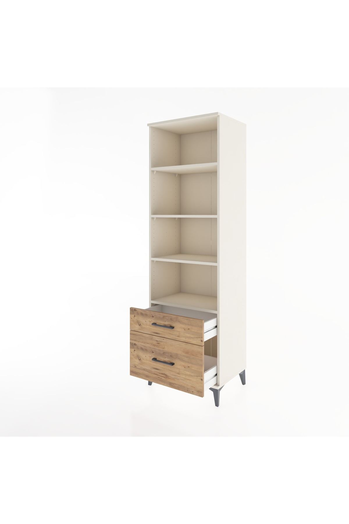 Hyperion Dolap 4 Raflı 2 Çekmeceli 60x44x195 - S59M042V3B