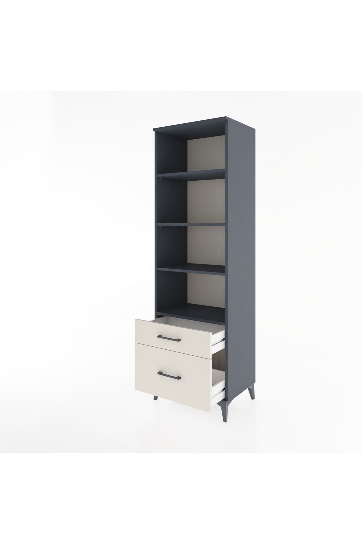 Hyperion Dolap 4 Raflı 2 Çekmeceli 60x44x195 - S59M042V4B