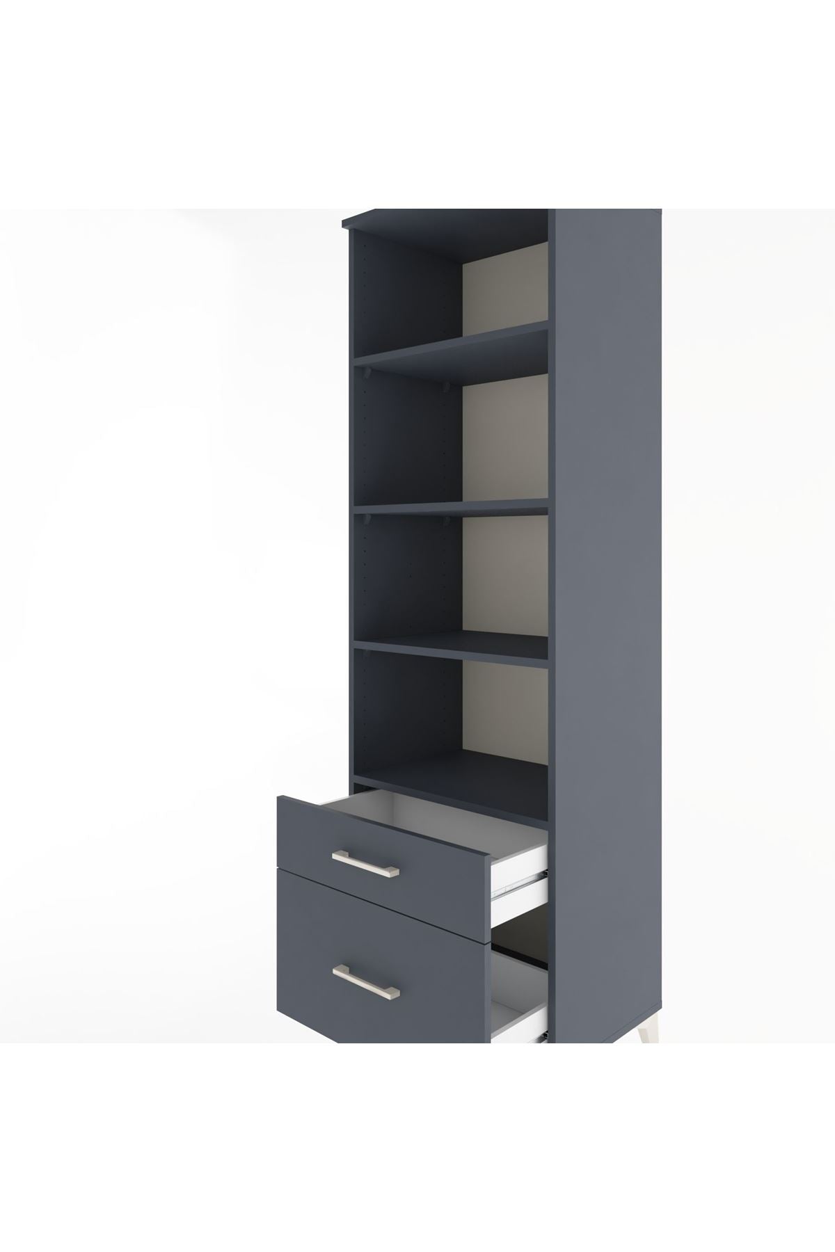 Hyperion Dolap 4 Raflı 2 Çekmeceli 60x44x195 - S59M042V5B
