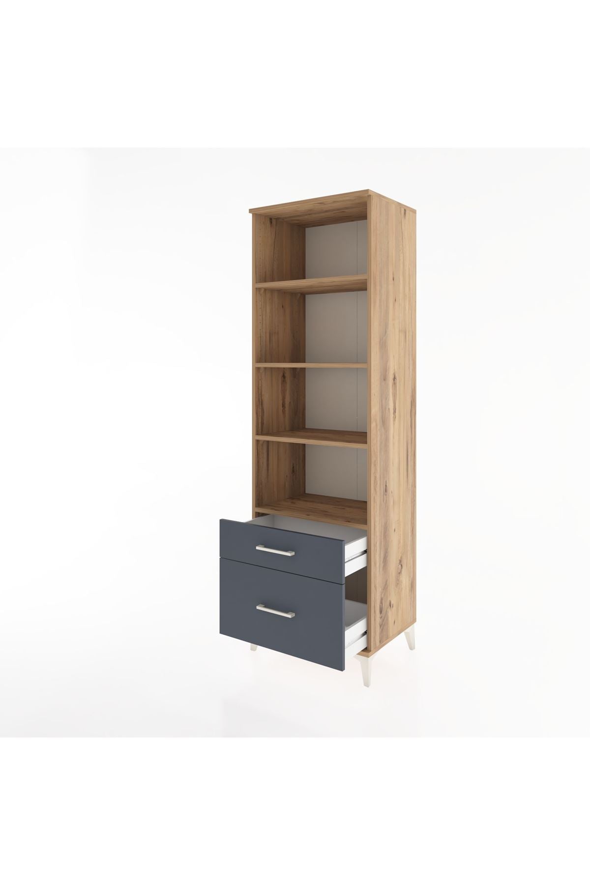Hyperion Dolap 4 Raflı 2 Çekmeceli 60x44x195 - S59M042V8B