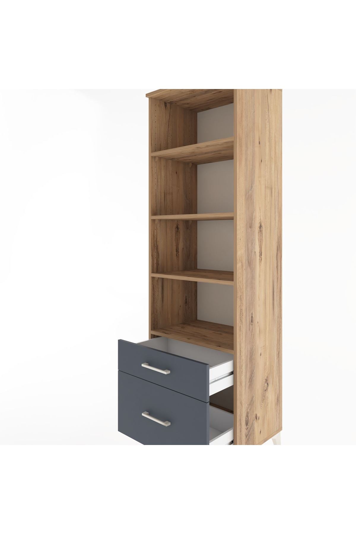 Hyperion Dolap 4 Raflı 2 Çekmeceli 60x44x195 - S59M042V8B