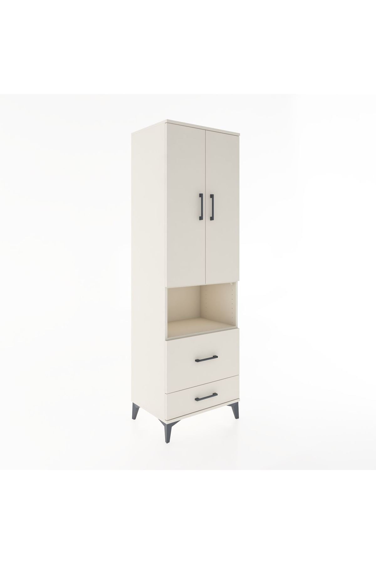 Hyperion Dolap 2 Raflı 2 Çekmeceli Tek Askılı 60x44x195 - S59M043V1B