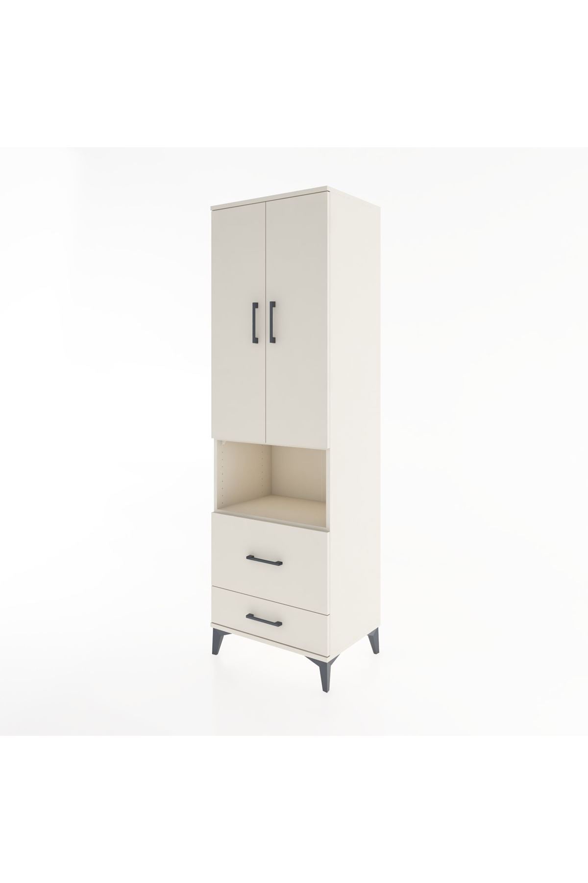 Hyperion Dolap 2 Raflı 2 Çekmeceli Tek Askılı 60x44x195 - S59M043V1B