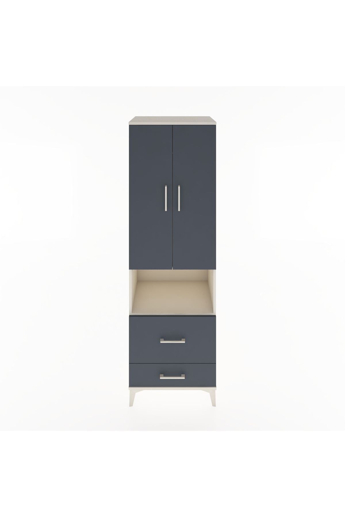 Hyperion Dolap 2 Raflı 2 Çekmeceli Tek Askılı 60x44x195 - S59M043V2B