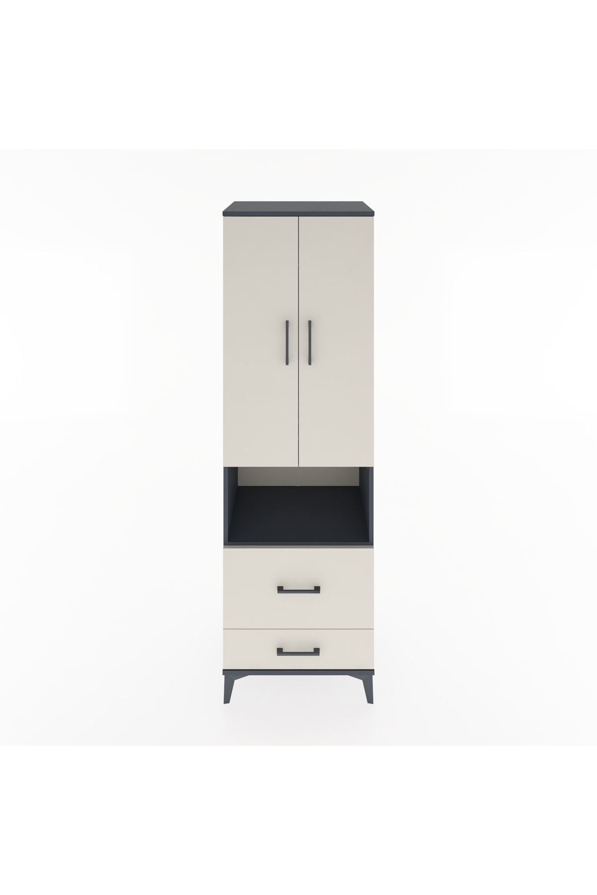 Hyperion Dolap 2 Raflı 2 Çekmeceli Tek Askılı 60x44x195 - S59M043V4B
