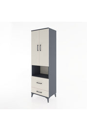 Hyperion Dolap 2 Raflı 2 Çekmeceli Tek Askılı 60x44x195 - S59M043V4B