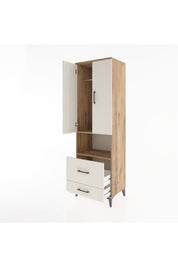 Hyperion Dolap 2 Raflı 2 Çekmeceli Tek Askılı 60x44x195 - S59M043V7B