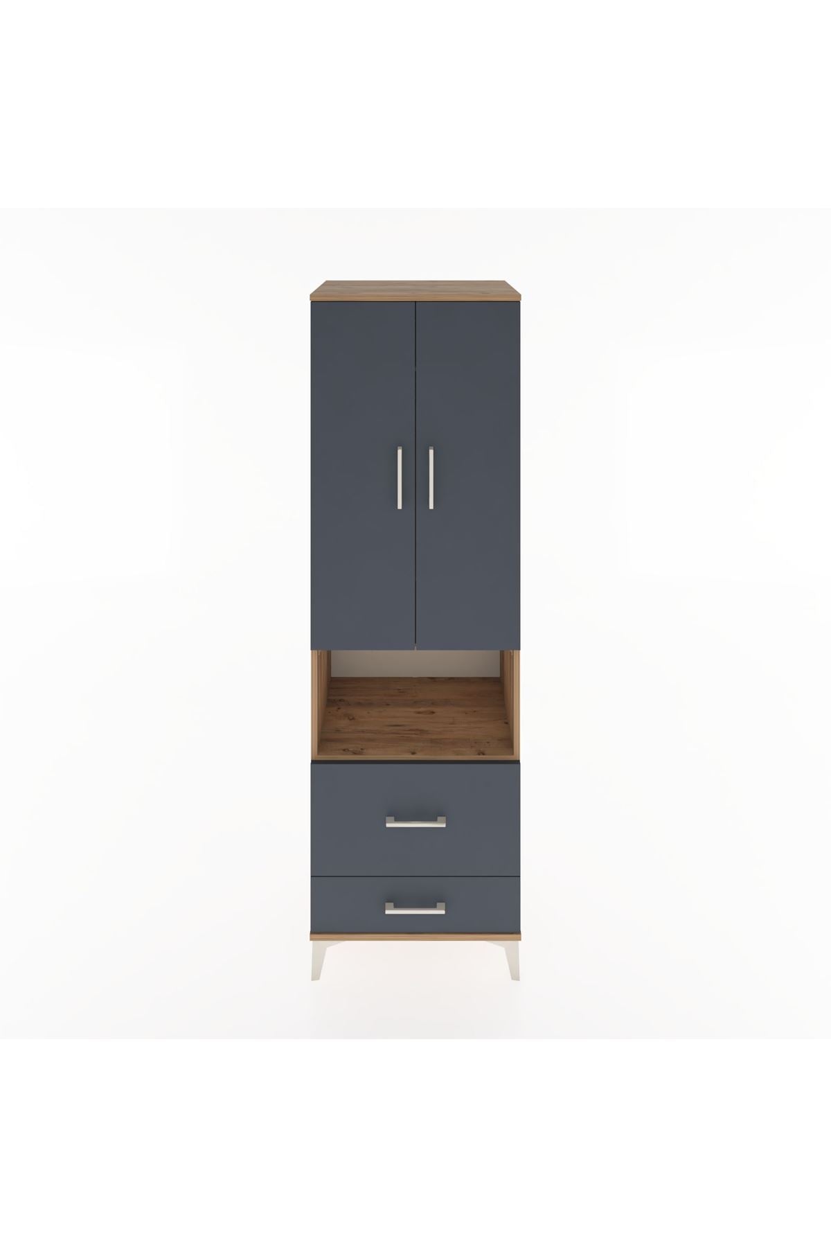 Hyperion Dolap 2 Raflı 2 Çekmeceli Tek Askılı 60x44x195 - S59M043V8B