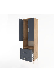Hyperion Dolap 2 Raflı 2 Çekmeceli Tek Askılı 60x44x195 - S59M043V8B